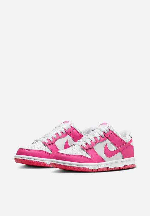 Nike - Nike Dunk Low (Gs) - White/Laser Fuchsia