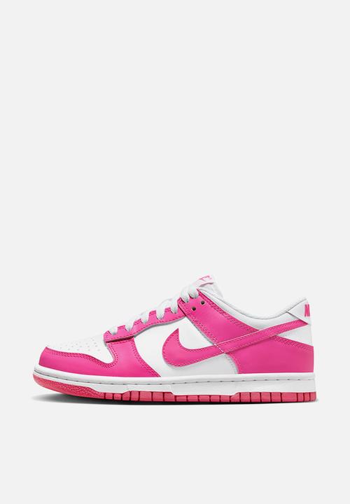 Nike - Nike Dunk Low (Gs) - White/Laser Fuchsia
