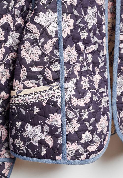 MANGO - Jacket Flores - Navy