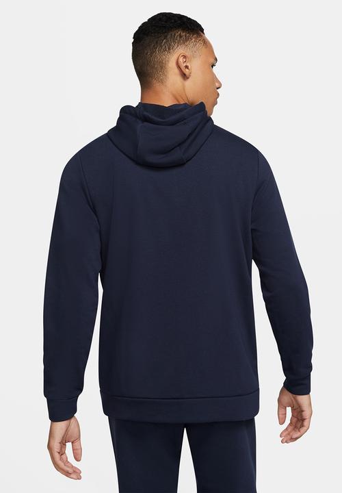 Nike - Dri-FIT Hooded fitness fz hoody- obsidian/white