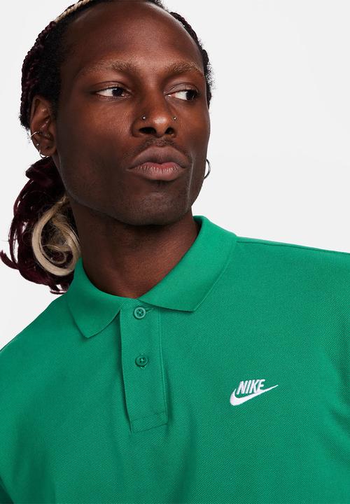 Nike - NSW Club short sleeve pique polo   - malachite green/white