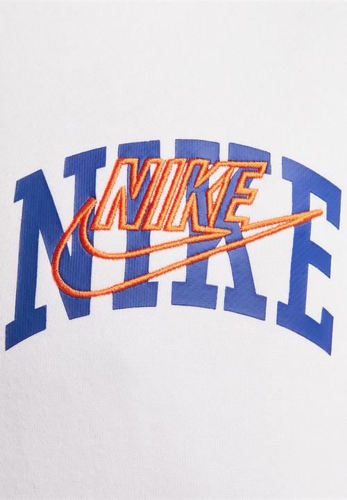 Nike - NSW Crew bb arch club sweatshirt gx - white/safety orange