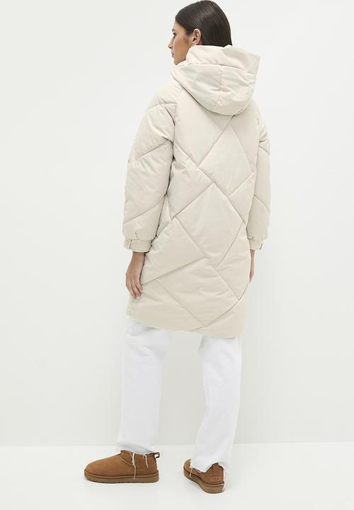 dailyfriday - Hooded puffer coat - ecru