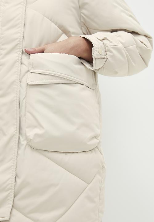 dailyfriday - Hooded puffer coat - ecru