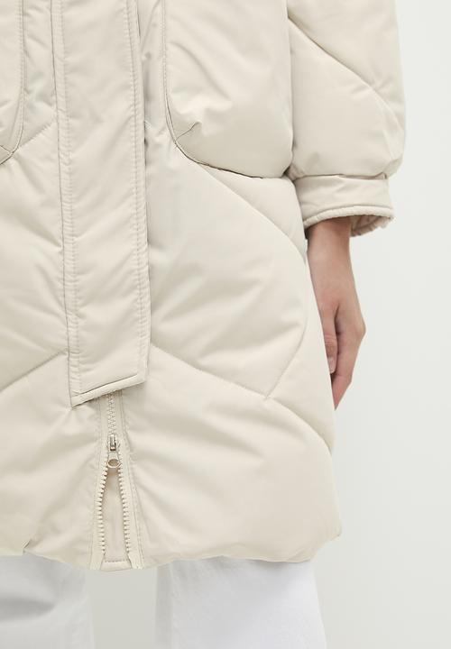 dailyfriday - Hooded puffer coat - ecru