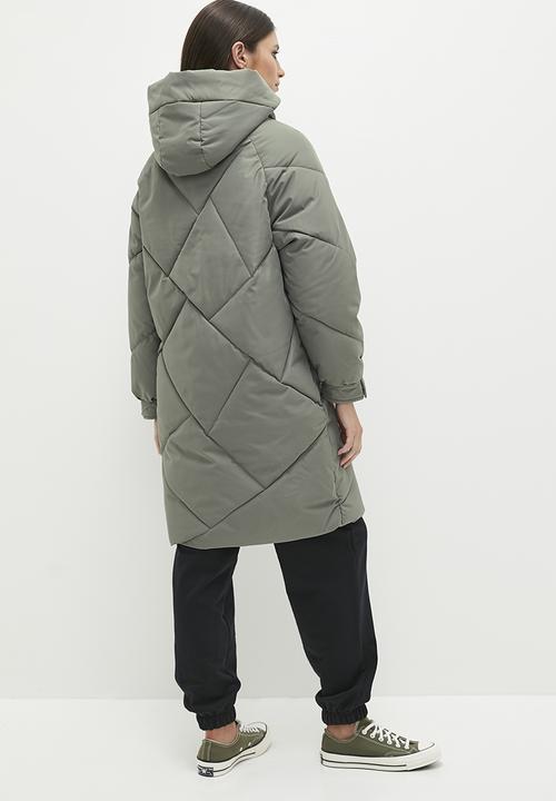 dailyfriday - Hooded puffer coat - green