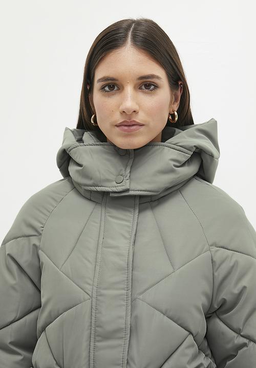 dailyfriday - Hooded puffer coat - green