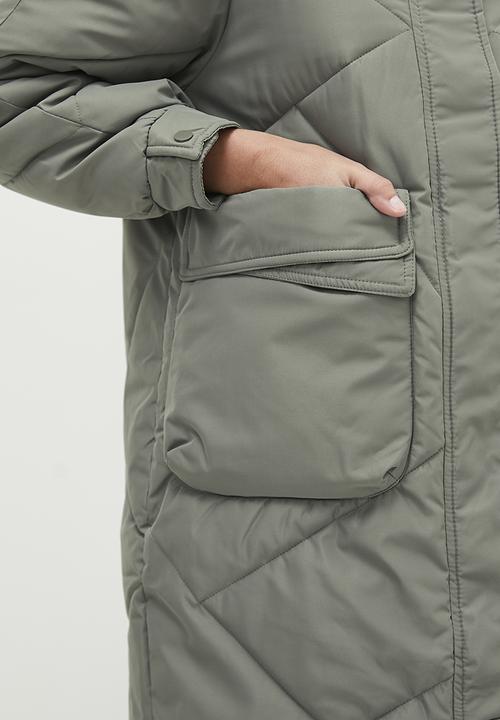dailyfriday - Hooded puffer coat - green
