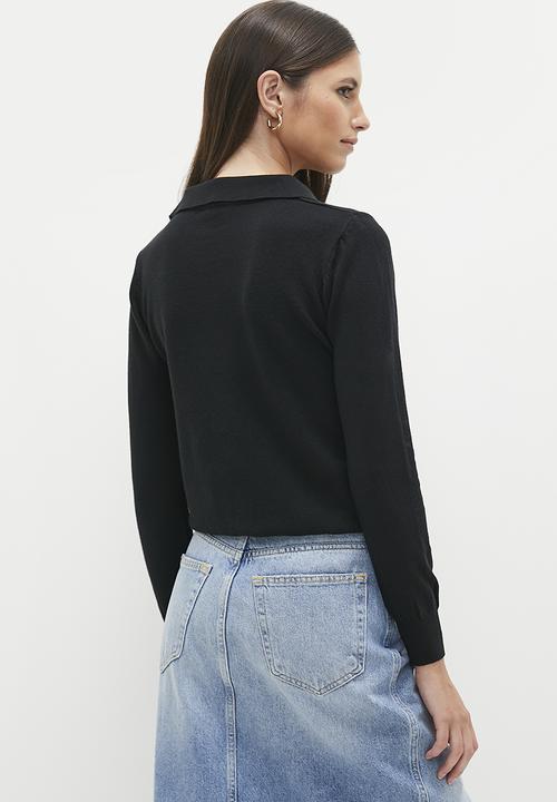 dailyfriday - Collared pull over - black