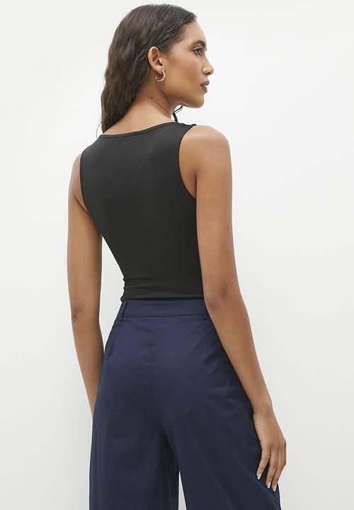 Superbalist - 2 Pack boat neck bodysuit - black & white 