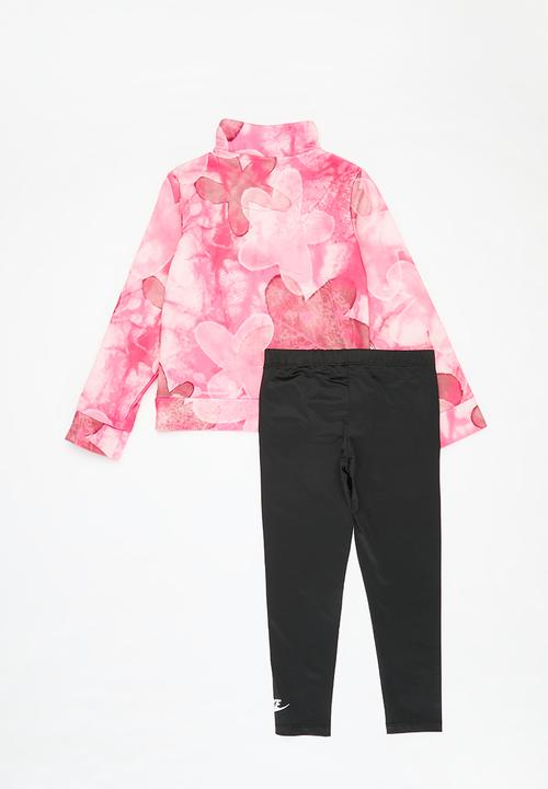 Nike - Nike sci-dye full-zip jacket and leggings set - pink & black 