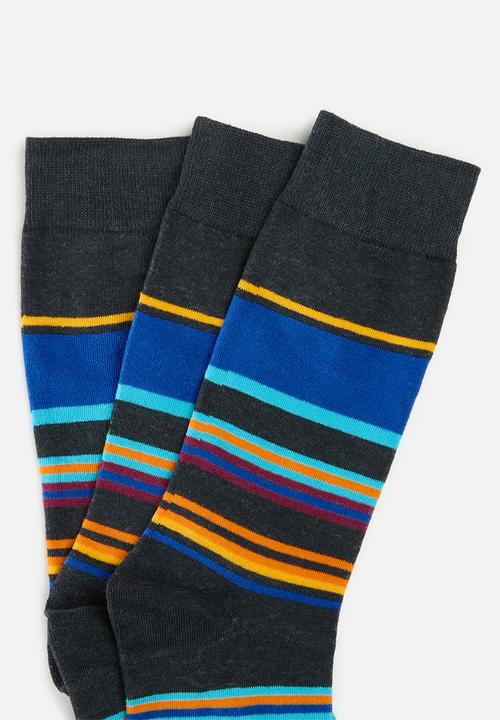Brave Soul - Msx-511alder 3 pack - blue stripe multi 