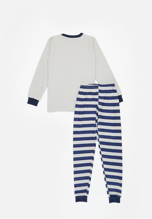 Pop Candy - Printed long sleeve  pj set - grey