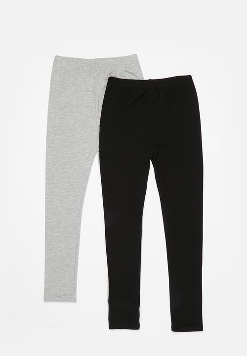 Pop Candy - 2 Pack legging set - black & grey