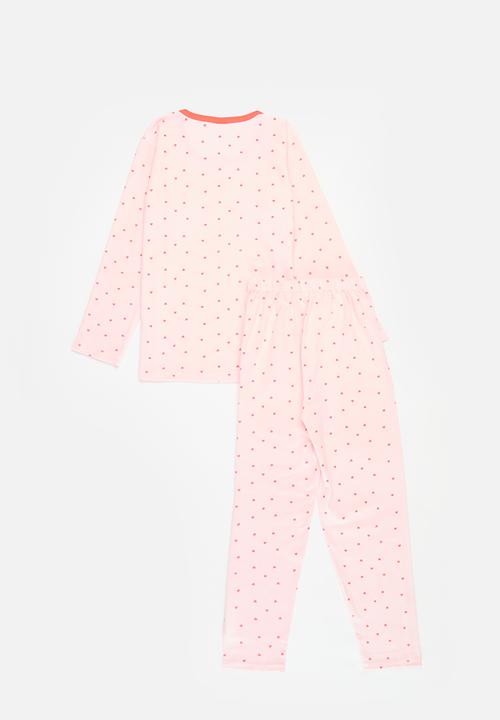 Pop Candy - Heart print pj set - pink