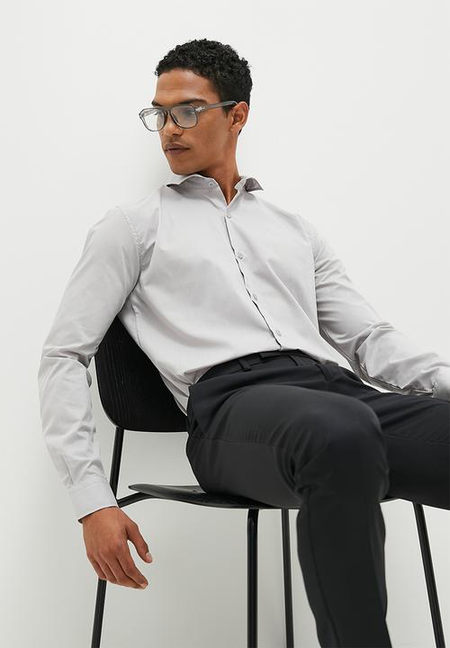 Superbalist - New fit easy care slim fit shirt - grey