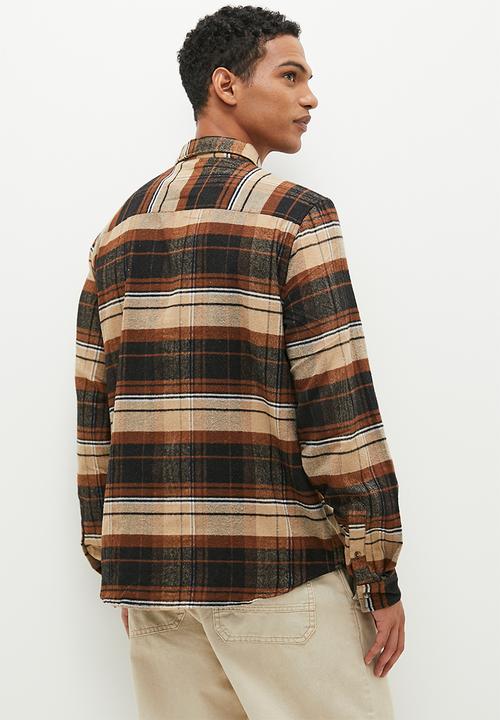 Brave Soul - MSH-48SANFORD - Brown/Beige Check