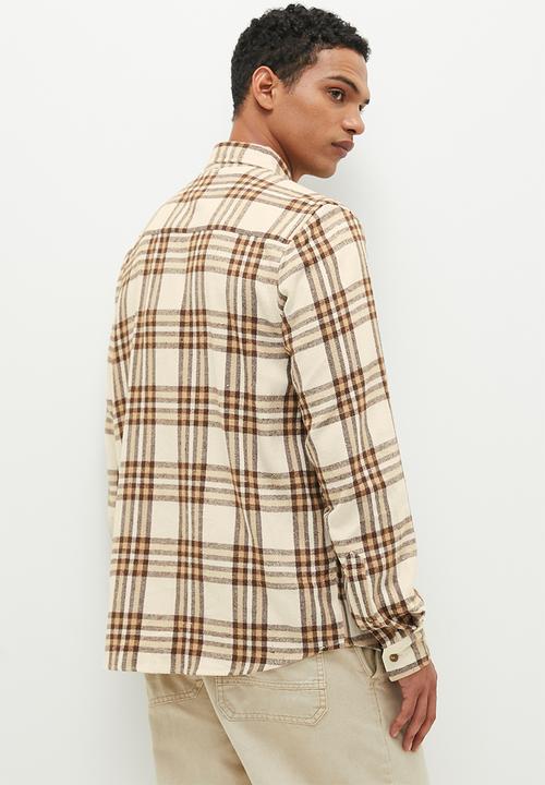 Brave Soul - MSH-48BAUER - Beige/Light Brown Check