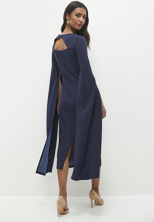 edit - Midi cape dress - ink