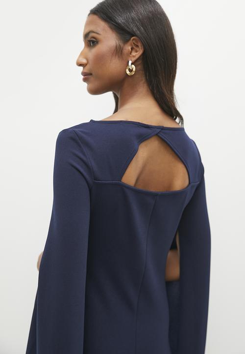 edit - Midi cape dress - ink