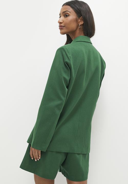 edit - Co-ord linen blazer - green