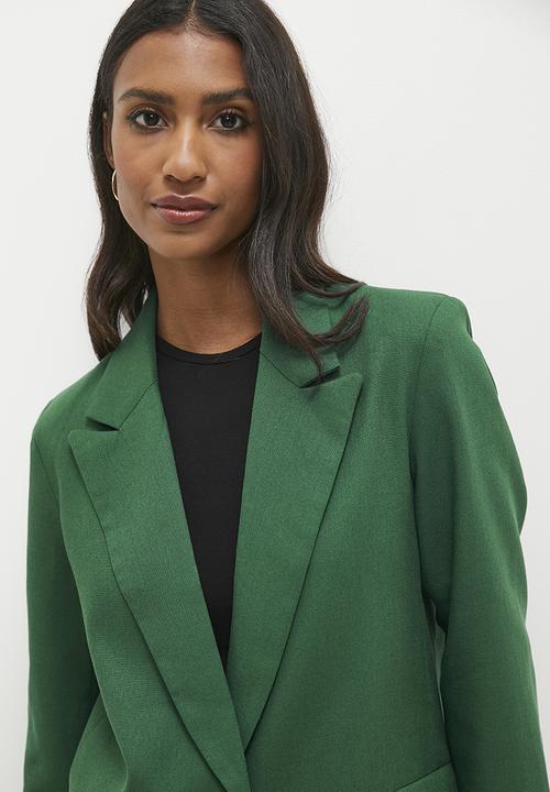 edit - Co-ord linen blazer - green