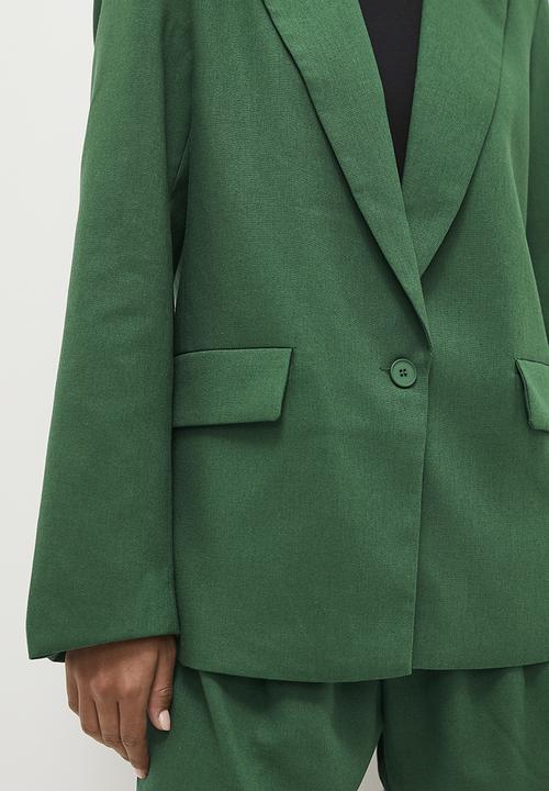 edit - Co-ord linen blazer - green