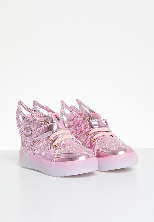 Pop Candy - Metallic light up sneakers - pink