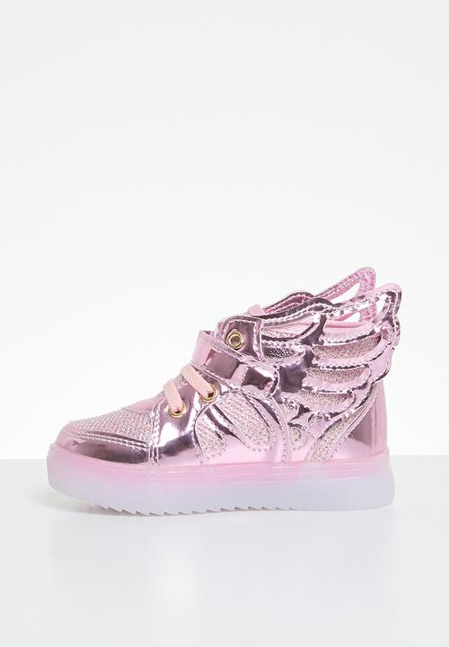 Pop Candy - Metallic light up sneakers - pink