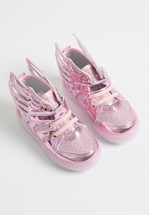 Pop Candy - Metallic light up sneakers - pink