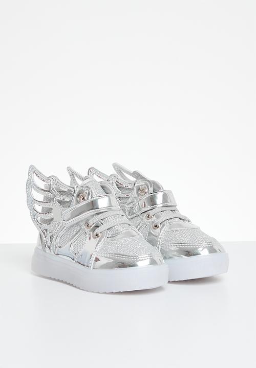 Pop Candy - Metallic light up sneakers - silver
