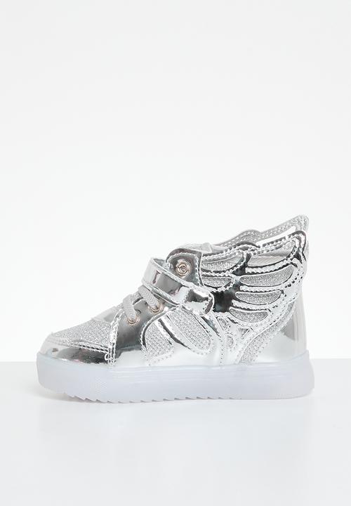 Pop Candy - Metallic light up sneakers - silver