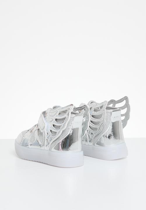 Pop Candy - Metallic light up sneakers - silver