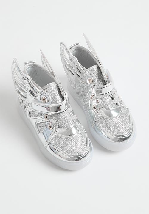 Pop Candy - Metallic light up sneakers - silver