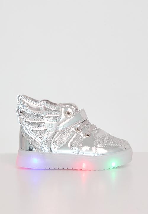 Pop Candy - Metallic light up sneakers - silver