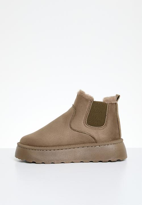 Pop Candy - Platform ankle boots - beige