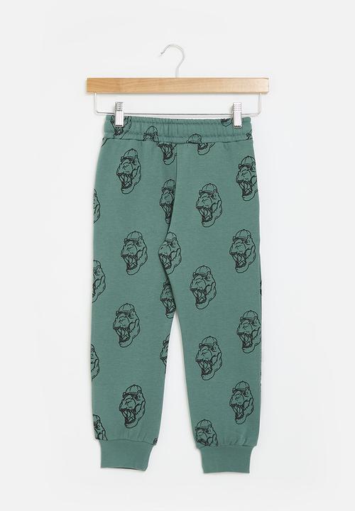Cotton On - Marlo trackpant - turtle green & dino cap yardage