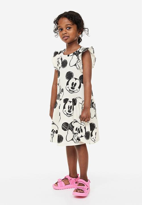 H&M - Printed cotton dress - white minnie mouse