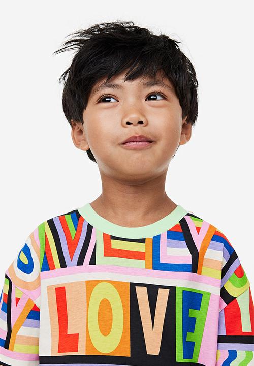 H&M - Oversized patterned t-shirt - light green patterned