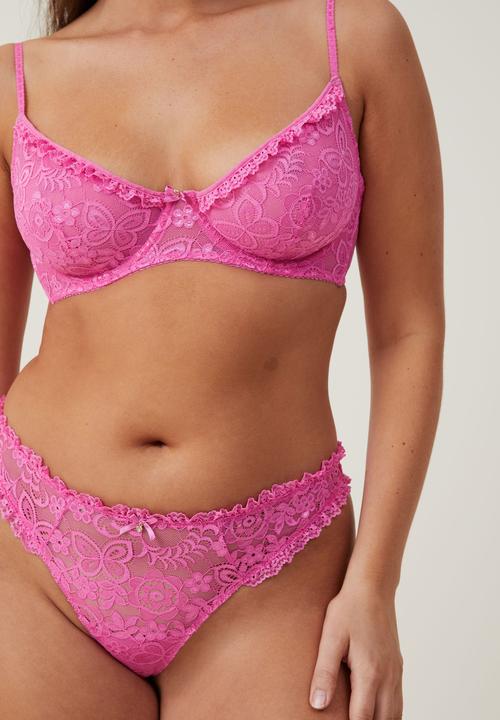 Cotton On - Enchanted Butterfly Lace G String Brief - Cupids Kiss