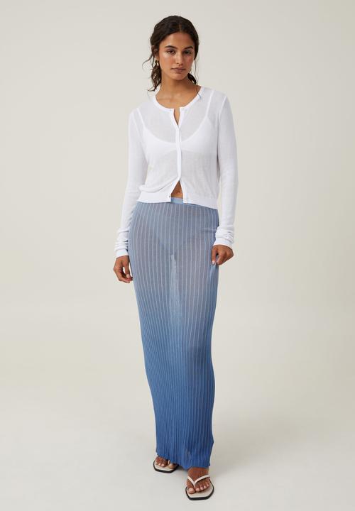Cotton On - Sheer Knit Crew Cardigan - White