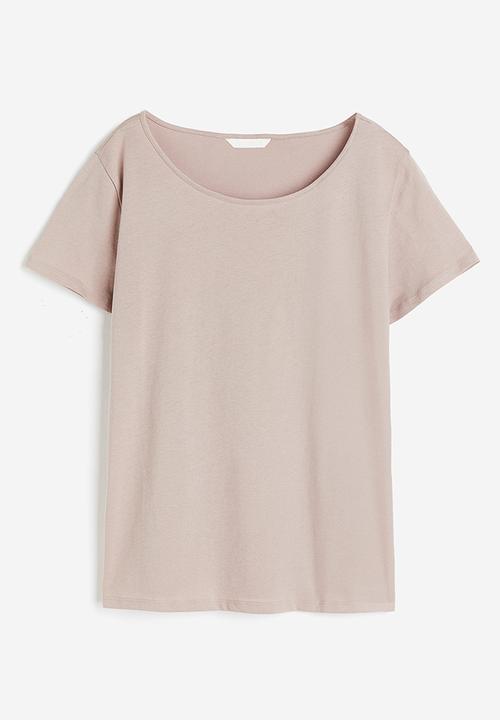 H&M - Cotton T-shirt - light beige