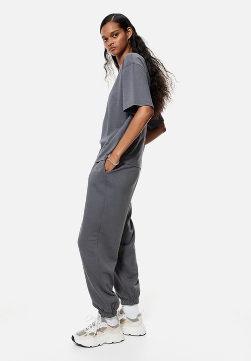 H&M - Boxy t-shirt - dark grey