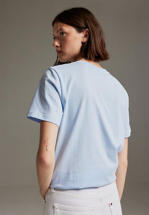 H&M - Printed t-shirt - light blue marseille