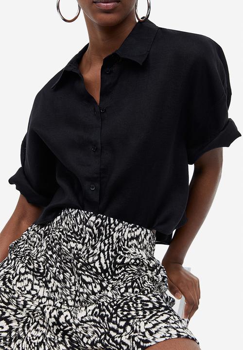 H&M - Crêpe shorts - black patterned