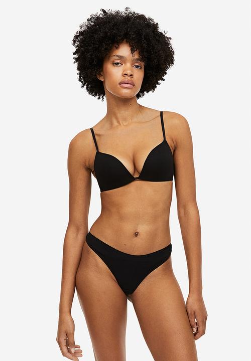 H&M - 3-Pack cotton thong briefs - black