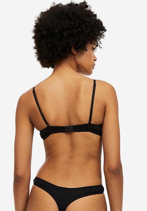 H&M - 3-Pack cotton thong briefs - black