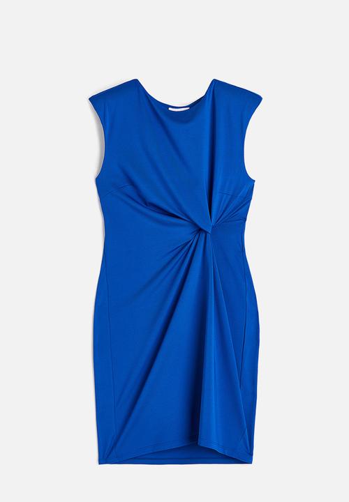 H&M - Twist-detail dress - bright blue