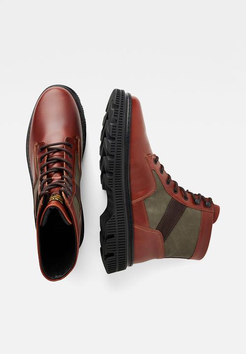 G-STAR - Vetar ii leather boot - redbrown