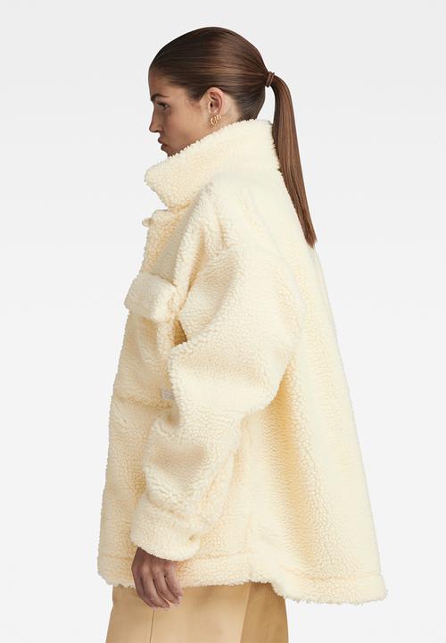 G-STAR - Oversized teddy overshirt wmn - ecru